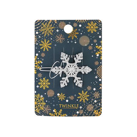 Заколка для волос TWINKLE Заколка для волос SNOWFLAKE полиэстерная скатерть merry christmas tree snowflake