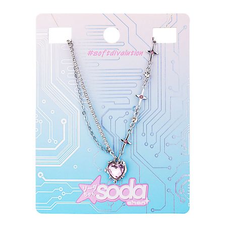 Ожерелье SODA Chan Ожерелье Pink Heart And Stars #softdivalution