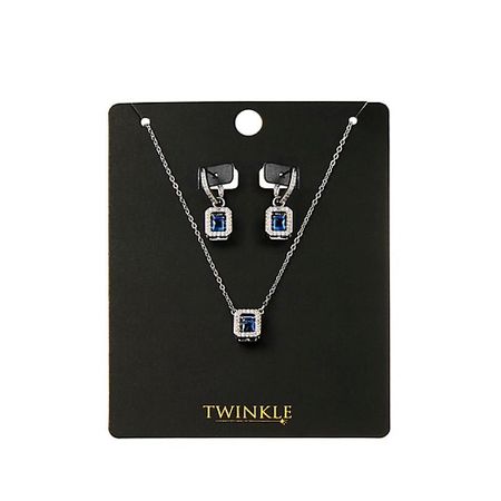 Набор бижутерии TWINKLE Набор: серьги и ожерелье Blue Dream христианское ожерелье с крестом htisok