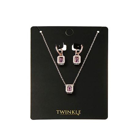 Набор бижутерии TWINKLE Набор: серьги и ожерелье Pink Dream христианское ожерелье с крестом htisok