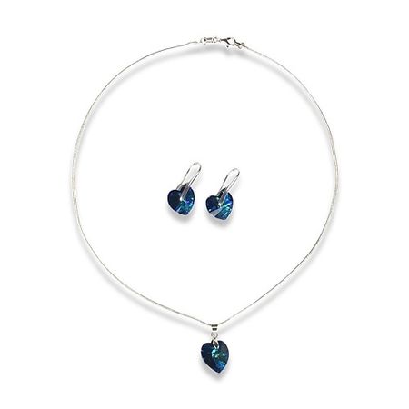 Набор бижутерии AMANTE CRYSTAL Комплект Roskosh heart Bermuda blue