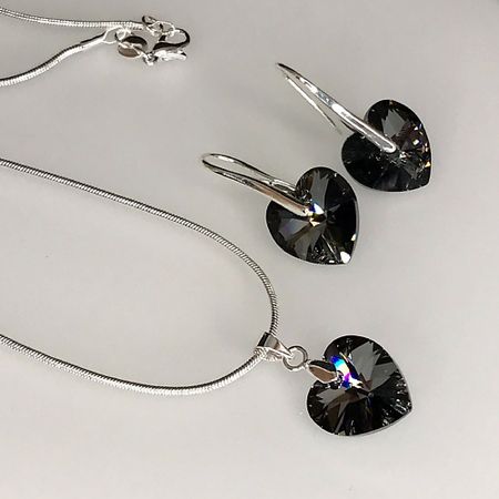 Набор бижутерии AMANTE CRYSTAL Комплект Roskosh heart silver night viva la vika колье mini lock my heart necklace silver
