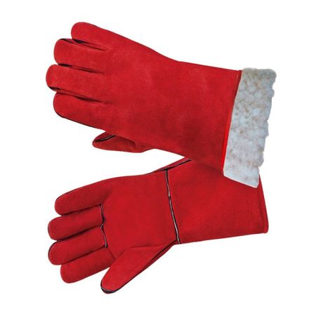 Краги утепленные кожаные защитные красные 11 (L) (101-17) кожаные лотки для файлов a4