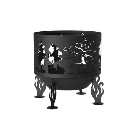 Чаша костровая Деревья 600 мм коническое дно 4 ножки пластиковые деревья для модели железной дороги 1 25