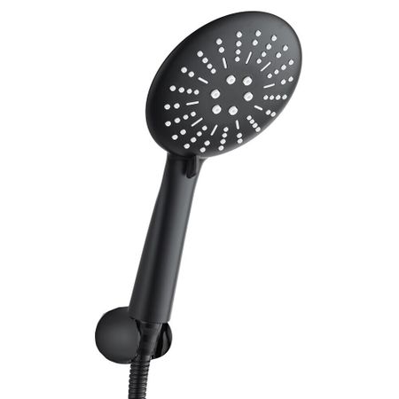 Душевой комплект Voda с лейкой с держателем черный (VS102Black) душевой voda 3в1 насадка для гиг душа пластик