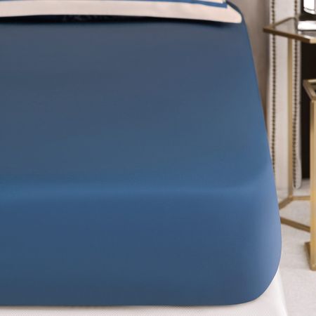 Простыня на резинке Togas Фонтени синий 180х200+35 простыня на резинке actuel ранфорс синий 160х200 см