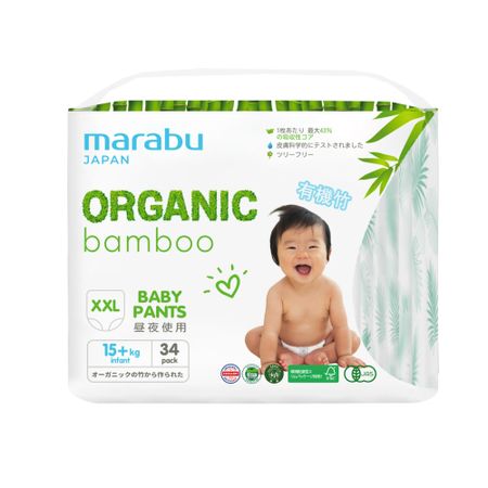 Трусики-подгузники Marabu Марабу Bamboo XXL 15+ кг 34 шт сени подгузники для взрослых super классик m 10