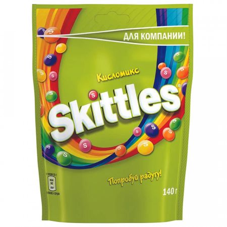 Драже Skittles Кисломикс, 140 г аскорбиновая кислота бад драже 200