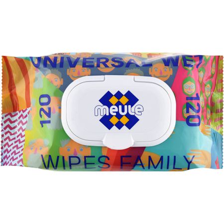 Салфетки влажные Meule Универсальные для всей семьи 120 шт миниатюрная фигурка семьи белок из смолы baiufor
