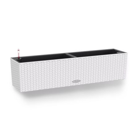 Кашпо с автополивом Lechuza Balconera Cottage белый 79х19х19 см