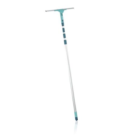 Щетка хозяйственная с резинкой Leifheit 51426 WindowSlider XL (с телескопической ручкой 415 см и насадкой) телескопическая щетка для пыли из микрофибры