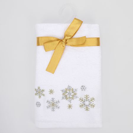 Полотенце Erteks X-mas снежинки белый 40х70 см