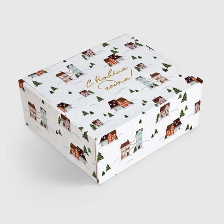 Коробка Be Smart подарочная New Year, белый 23х26х12 см