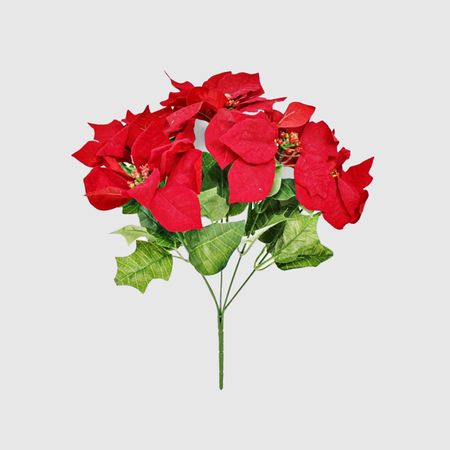 Букет из пуансетии Конэко-О искусственный красный букет лилии конэко о искусственный 25 см