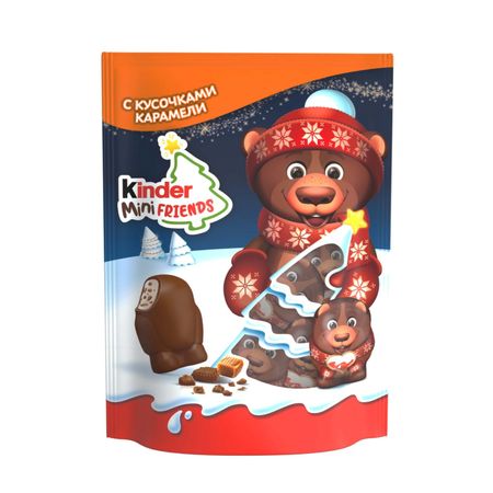 Конфеты Kinder mini friends карамель 122 г конфеты rondo арбуз освежающие 30 г