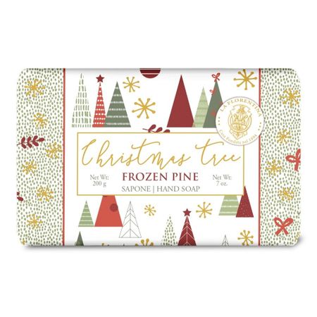 Мыло туалетное твёрдое La Florentina Christmas tree Frozen pine 200 г мыло твердое la florentina изысканный пион италия 106 г