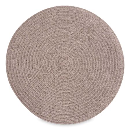 Салфетка подстановочная круглая Anna Lafarg Matera 38 см, полипропилен, коричневый, ANLAF-MAPP-24010-G