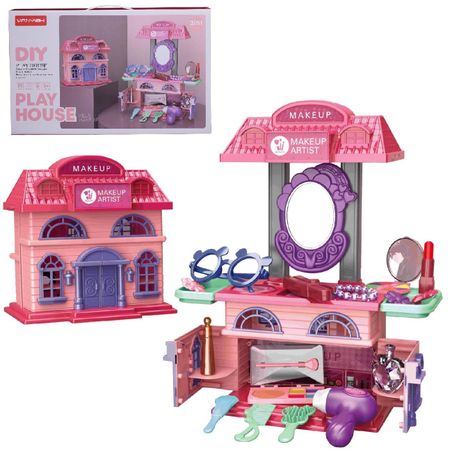 Дом-трансформер Junfa Салон красоты (WK-23068) миниатюрный домик из смолы