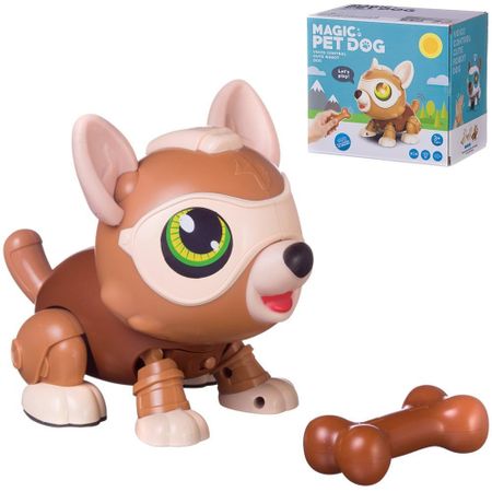 Робот-собака Junfa ходит за косточкой ковёр faviora 3d иллюзия собака