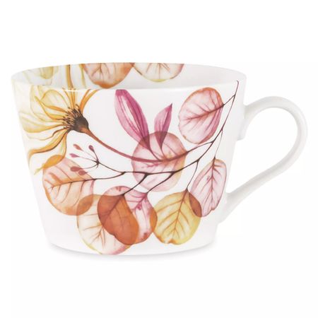 Кружка Anna Lafarg Magic Flowers «Азалия бежевая», 480 мл, фарфор, белый, декор, ANLAF2-TC478-A2001-A