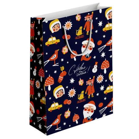 Пакет подарочный Be Smart Childhood, синий, 32х49 см пакет подарочный nd play лама