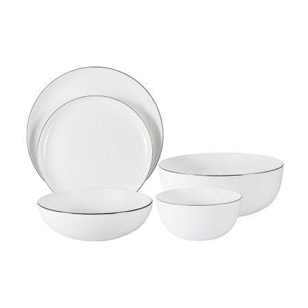 Набор обеденный Anna Lafarg Emily Арктика 6 персон 21 предмет тарелка закусочная anna lafarg ray 21 см золотистая