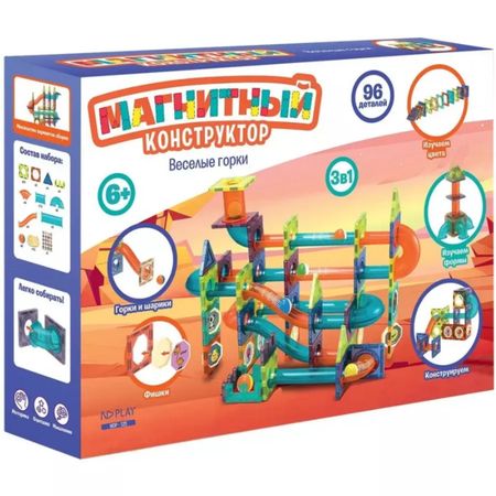 Конструктор магнитный ND Play Весёлые горки 96 деталей