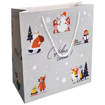 Пакет подарочный Be Smart Childhood, серый, 32х32 см титановый серый для mercedes benz e c s glc class e200 e400 e63 w213 s550 s560 c260 smart remote car key case аксессуары