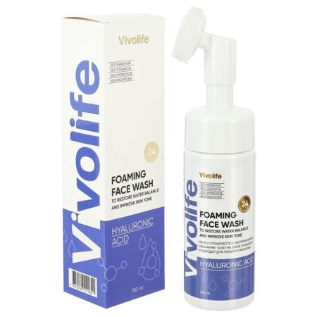 Пенка для умывания Vivolife с гиалуроновой кислотой 150 мл пенка для умывания hada labo gokujyun с супер гиалуроновой кислотой 160 мл