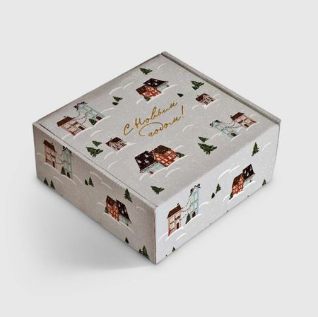 Коробка Be Smart подарочная New year, серый 20х20х10 см бумажная подарочная коробка для украшений