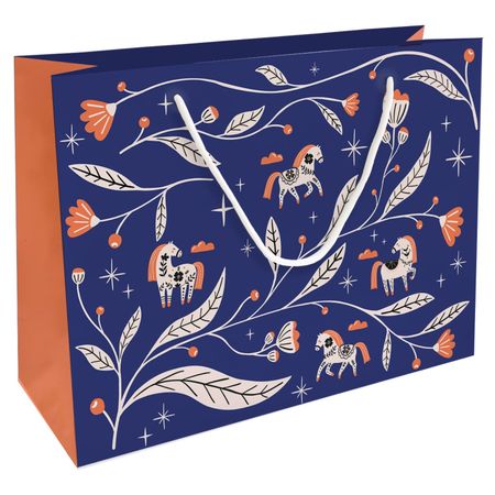 Пакет подарочный Be Smart Lucky, синий, 36х26 см