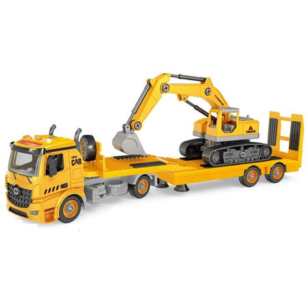 Конструктор Funky Toys Транспортер, с экскаватором, фрикционный световые эффекты mailepu для проекторов elplp54 elplp57 elplp58 elplp66 elplp67 elplp60 elplp50 elplp61 elplp68