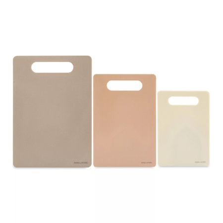 Набор разделочных досок Anna Lafarg Universal 3шт 24x16/30x20/35x24 см , пластик, бежевый, ANLAF-KT190362-3PCS миниатюрные кабошоны из смолы 35x24 мм очная