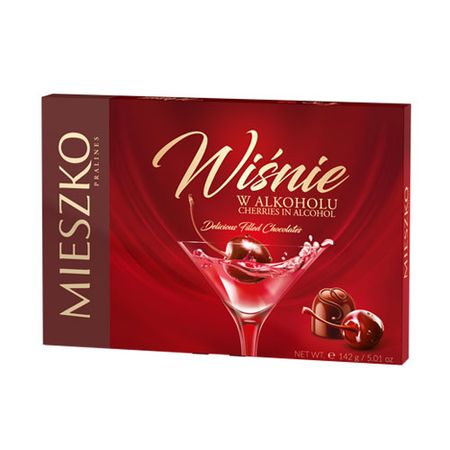 Набор конфет Mieszko Cherry in alcohol pralines, 142 г пакеты для конфет в виде пчелы wayfun