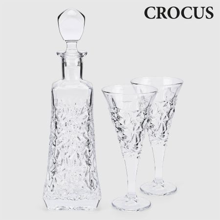Набор для виски Crocus 2 бокала, декантер