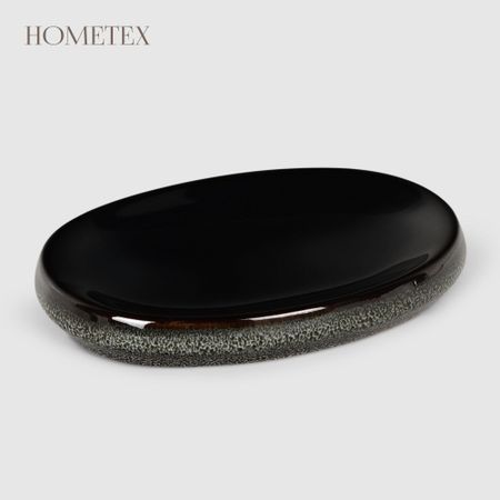 Мыльница Hometex из керамики черный камень