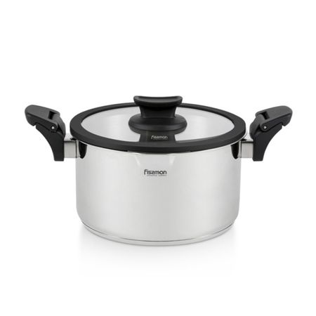 Кастрюля Fissman Lora стеклянная крышка, нержавеющая сталь 20x12 см, 3,5 л модуль lora sx1262