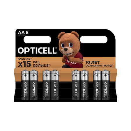 Батарейки Opticell Basic AA 8шт батарейки opticell professional aaa 4шт