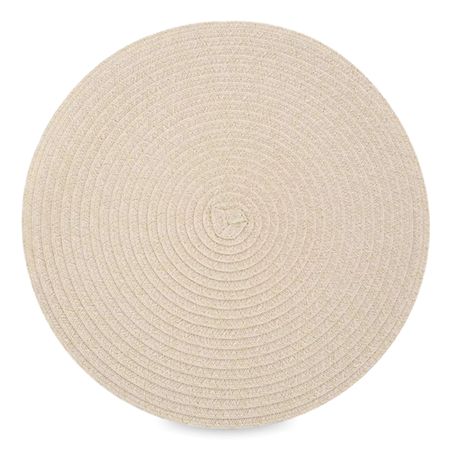 Салфетка подстановочная круглая Anna Lafarg Matera 38 см, полипропилен, бежевый, ANLAF-MAPP-24010-B