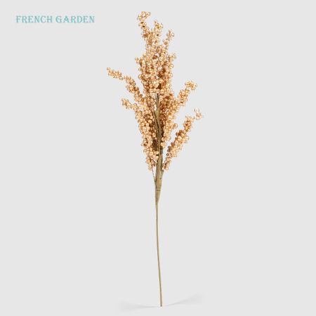 Ветвь с ягодами French garden золотистая 68 см недорогой декоративный искусственный венок искусственные ветки ок железная проволока для свадьбы 50 шт 40 см