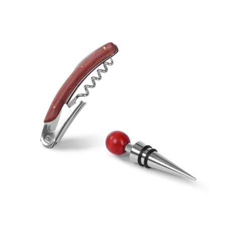 Набор винных аксессуар 2 предмета, нержавеющая сталь, цинк рождественские плюшевые чехлы для винных бутылок