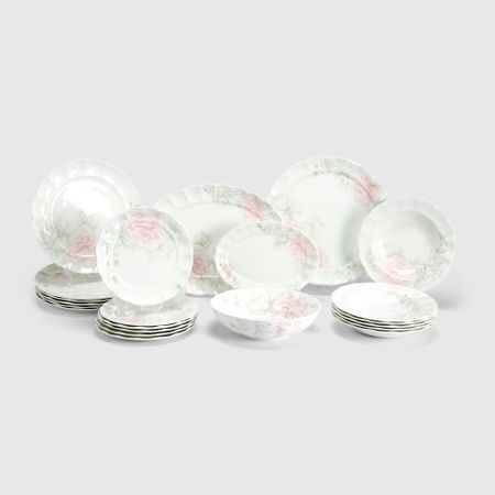 Набор столовый Hatori Freydis Шиповник 6 персон, 24 предмета, салатник 19,5 см, 12 см