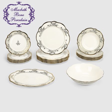 Набор столовый Macbeth bone porcelain Bouquet 20 предметов, 6 персон