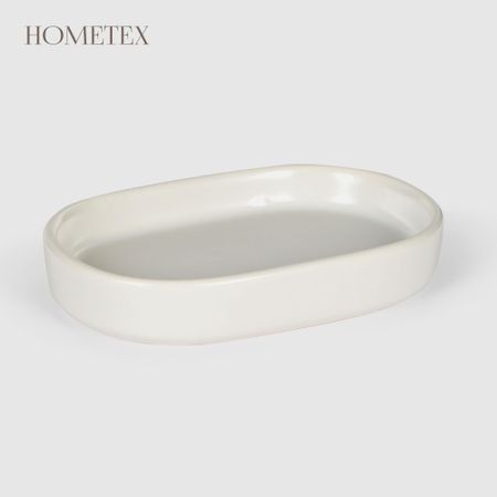 Мыльница Hometex из керамики светло-серая