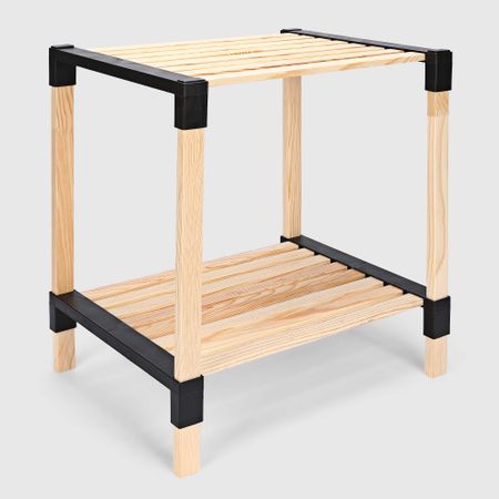 Стеллаж для хранения Fixwood Fix-2013-2 чёрный 41х34х46 см накладка на задний бампер для mercedes cla c117 cla45 amg cla180 cla200 cla250 2013 2019