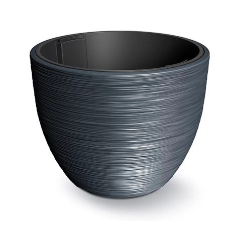 Кашпо Prosperplast Furu d47 h38.5 см антрацит с вкладышем классическое кашпо lamela sp zo o lilia с вкладышем серое 19х36 4 см