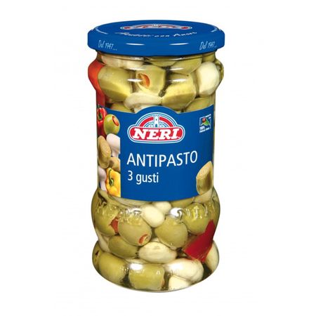 Закуска овощная Neri Antipasto 3 guisti 290 г смесь овощная bonduelle овощи по турецки фасулье быстрозамороженная 400 г