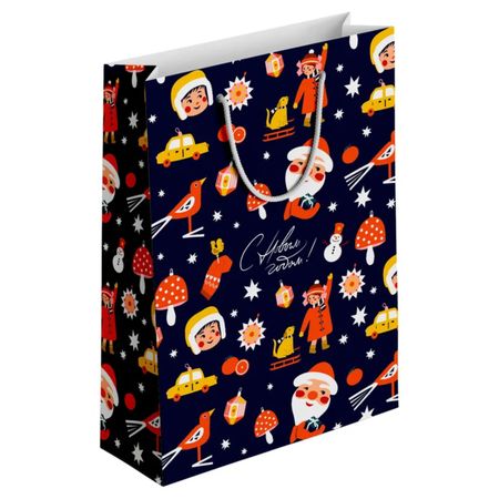 Пакет подарочный Be Smart Bang синий 32х49 см