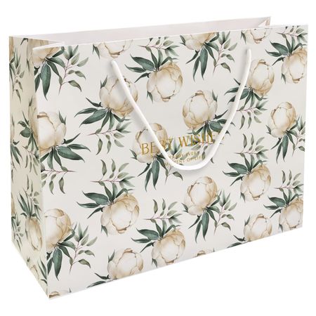 Пакет подарочный Be Smart Peony айвори 36х26 см