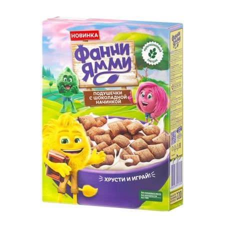 Завтрак Funny Yummy готовый подушечки шоколадные 220 г
